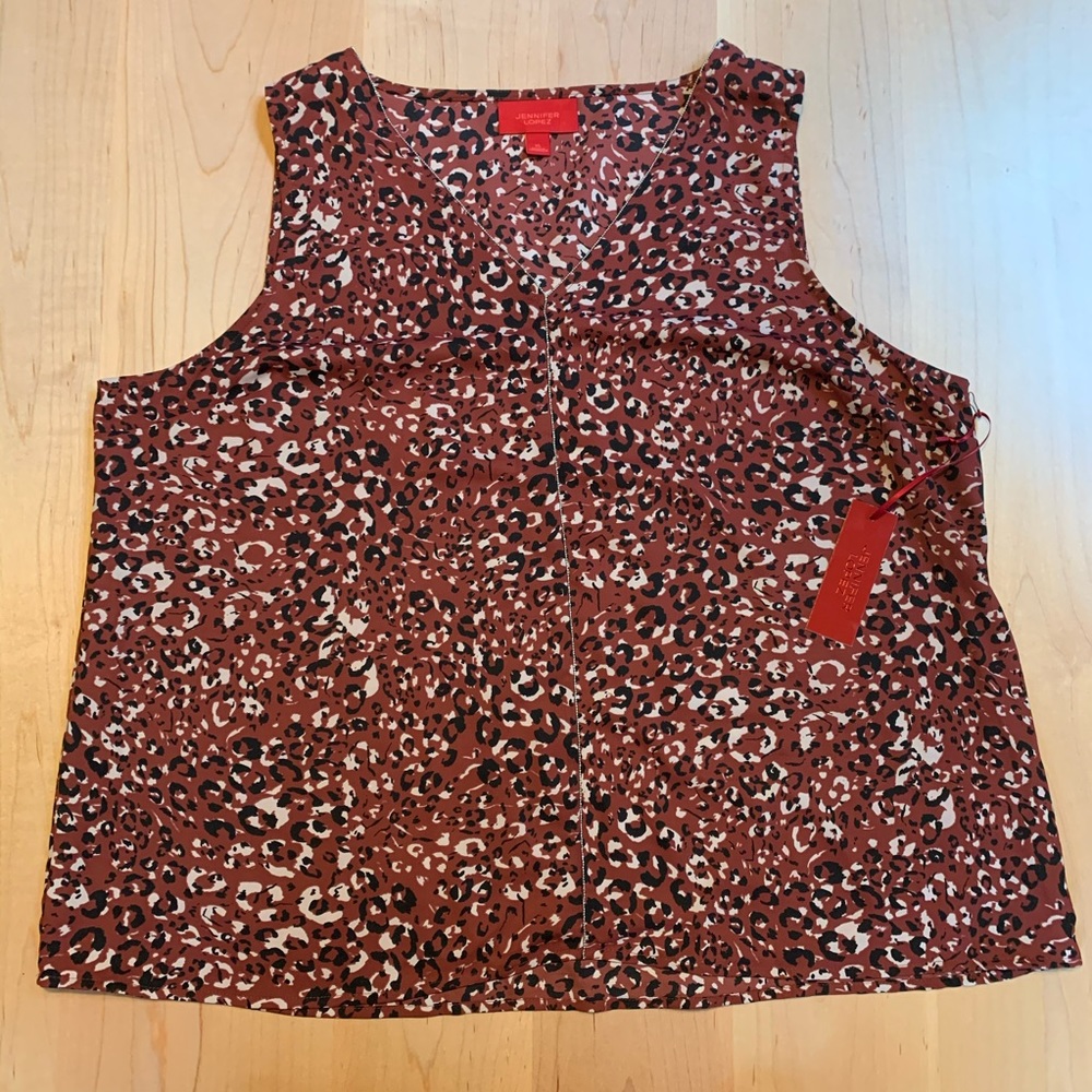 Maroon Leopard Print Tank
